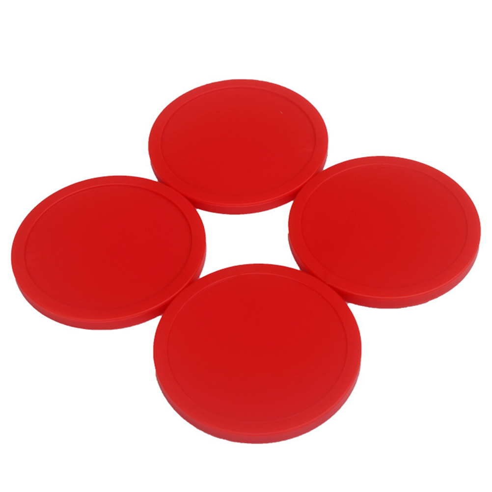 4 Uds 75mm empujadores para Hockey discos rojo Hockey de aire niños Mesa Mini Hockey sobre hielo pieza de suspensión de aire accesorios bola deporte