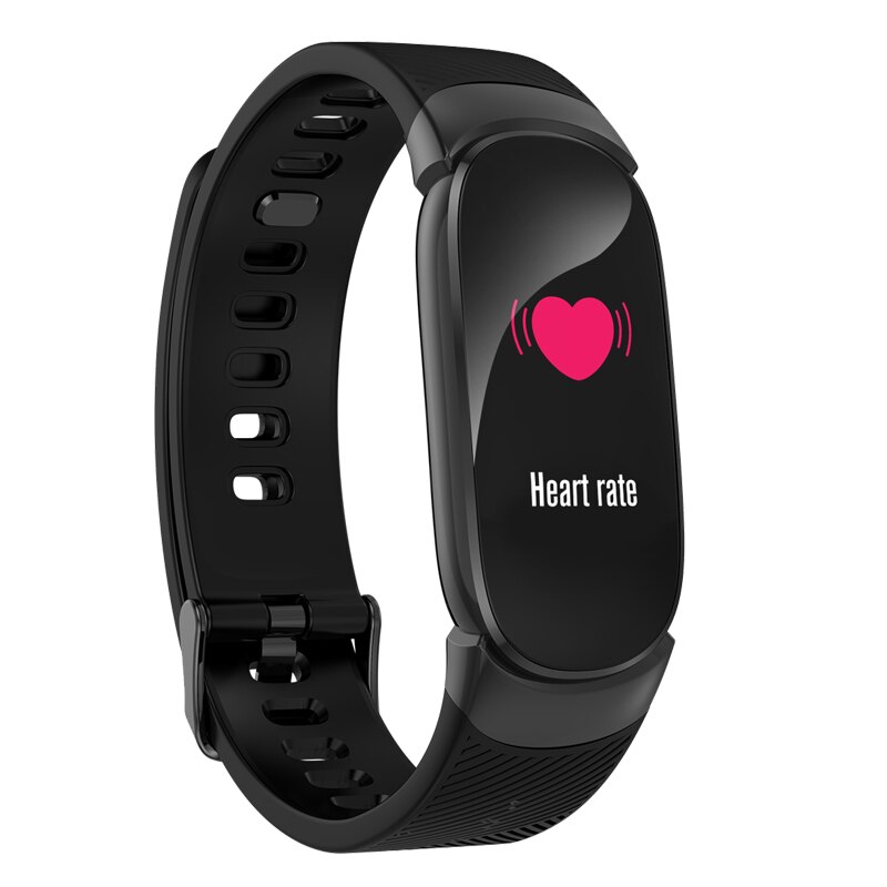 Smart Fitness Bracelet With Pressure Measurement Heart Rate Tracker Blood Waterproof Watch Smart Bracelet Women Activity Tracker: black