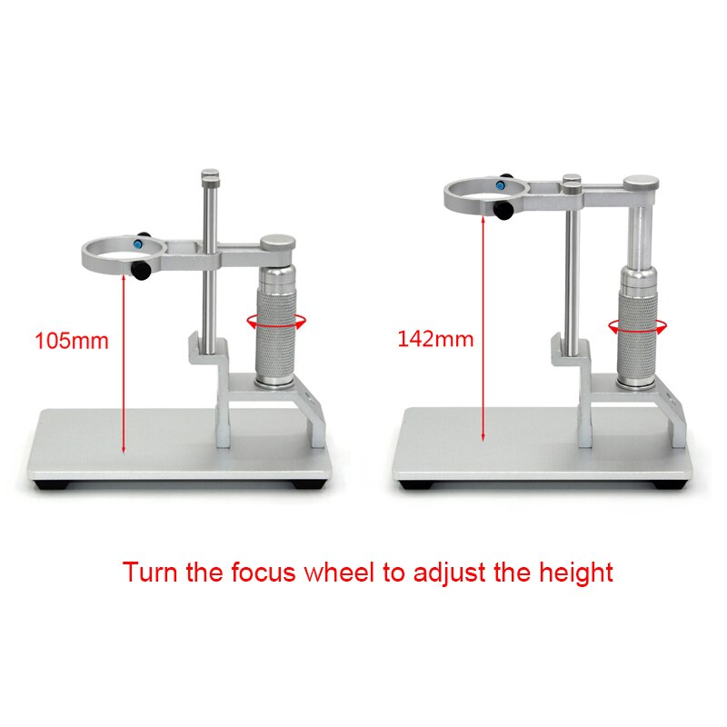 Digitale Microscoop Aluminiumlegering Lift Stand Verstelbare Microscoop Arm Stand Werken Podium met Hoofd Houd Ring 42 mm voor Reparatie