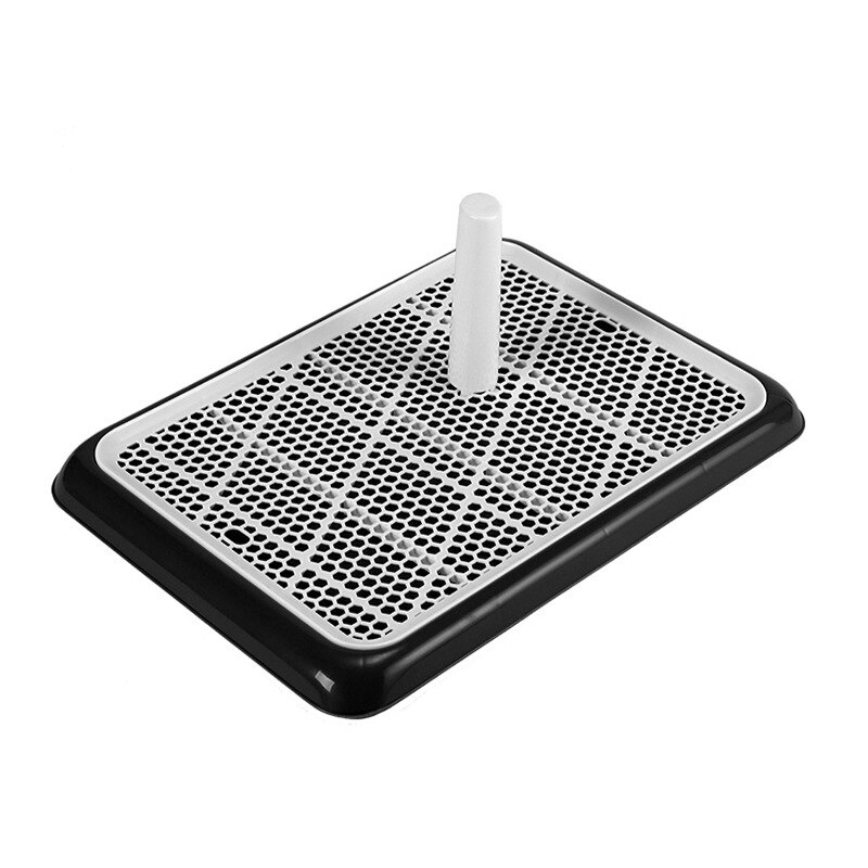 Pot de toilette à treillis pour chien, bac de formation pour chien d&#39;intérieur, bac de formation pour animaux de compagnie, toilettes pour chiens chats, pot pour chiot, boîte à litière pour chat: Black
