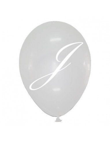 Ballonnen Brief J Latex Ronde 30cm Kristal