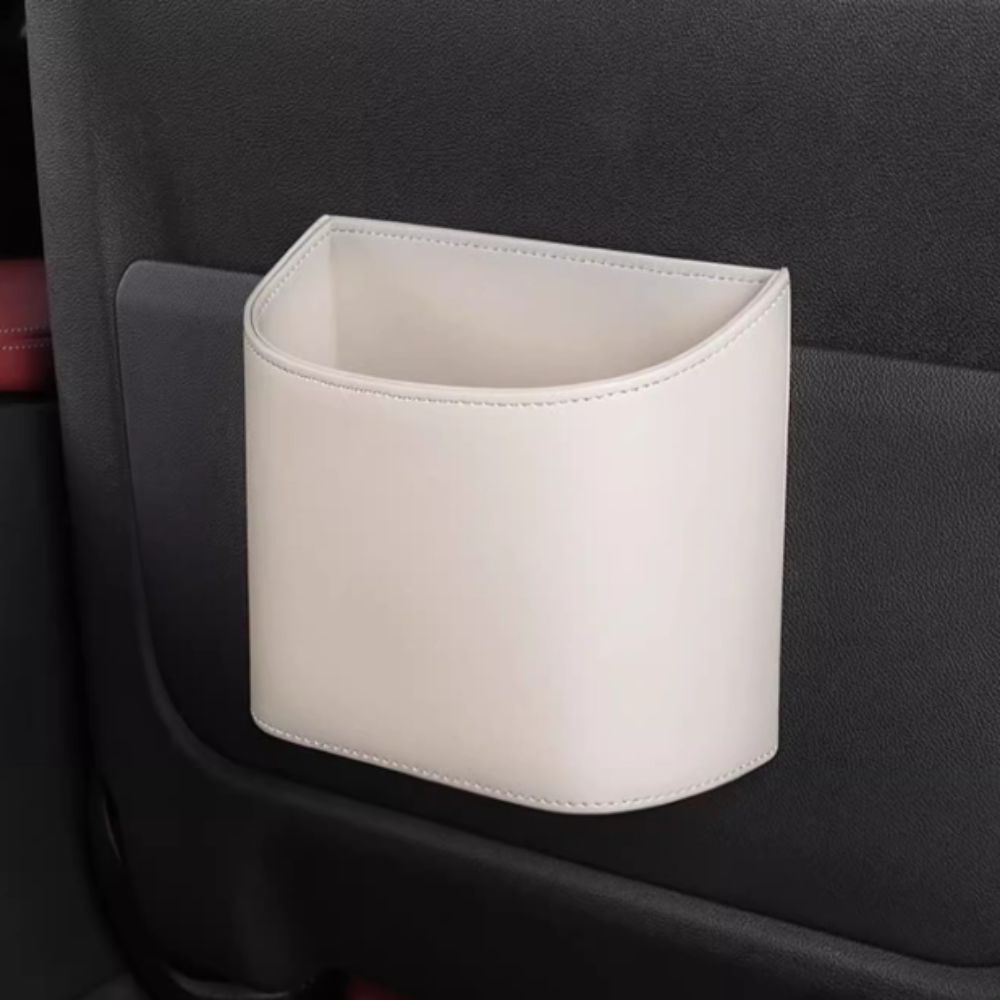 Poubelle de voiture en cuir, poubelle de véhicule suspendue étanche, boîte de rangement universelle Portable pour siège arrière de voiture, fournitures de voiture