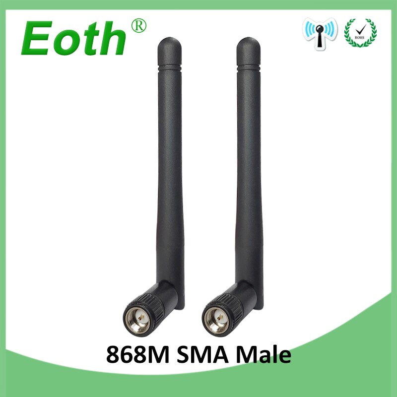 Antenas retas masculinas da antena gsm 868 mhz 915 mhz da antena 3dbi sma da antena 868 mhz da lora antenas 915 mhz para o repetidor do sinal da g/m