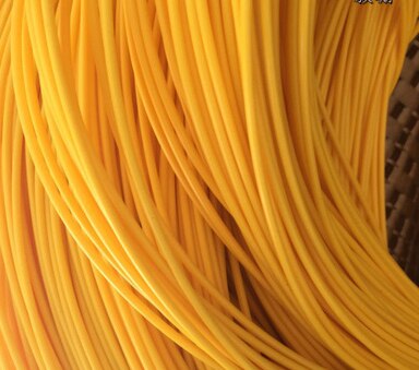 65 meter / parti diameter :3.5mm pe plast korgstol manuell förvaringskorg vävd korg reparationsmaterial gummi rund rottingtråd: Guld-