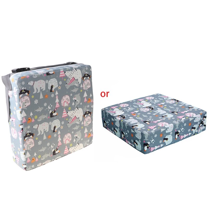 Coussin rehausseur de chaise haute pour bébé, réglable, détachable, lavable, éponge épaisse, coussin de siège pour enfants, chaise d&#39;alimentation: F buckle or lace