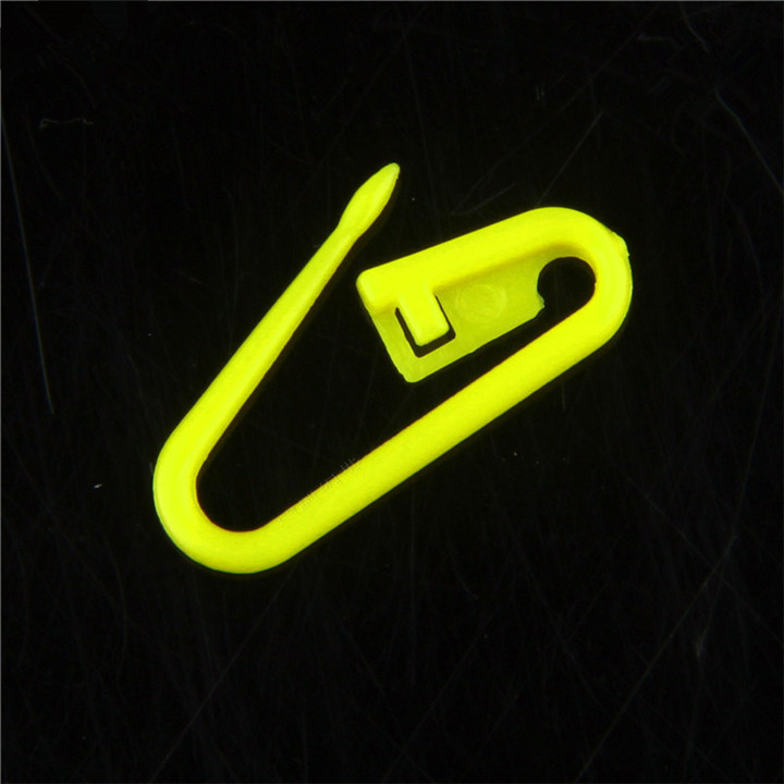 Pines de seguridad pequeños de plástico de Color, marcador de puntada de bloqueo, marcador de Clip de aguja para tejer, decoración de Gehaakte, manualidades DIY, 100 Uds.: Yellow Safety Pins