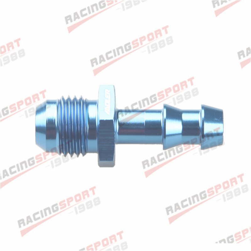 6AN AN6 Een-6 Tot 8 Mm Barb Straight Fitting Fuel Line Blauw