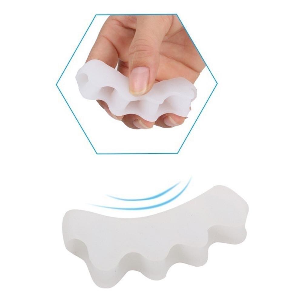2 stuks gel teenspreiders en stretchers voor mannen en vrouwen, gemakkelijk te dragen in schoenen voor verlichting van knobbels, teenstrekker en voetverzorging