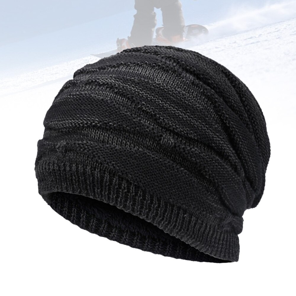 Unisex Knit Hat - Thick Soft Winter Headwear - Warm Wool Ski Cap for Men