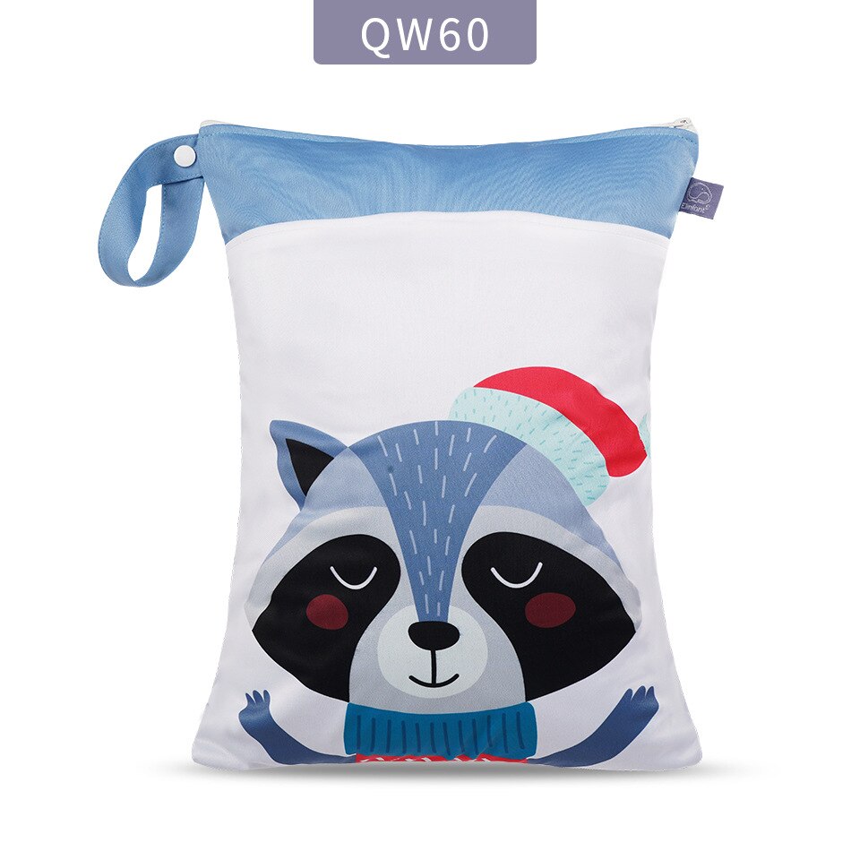 Hylidge 2 Rits Zak Voor Natte Wandelwagen Zak Waterdichte Pul Baby Luiertas Voor Mama 30X40Cm Wasbare wetbag Luier Organisator Tas: QW60 30x40CM