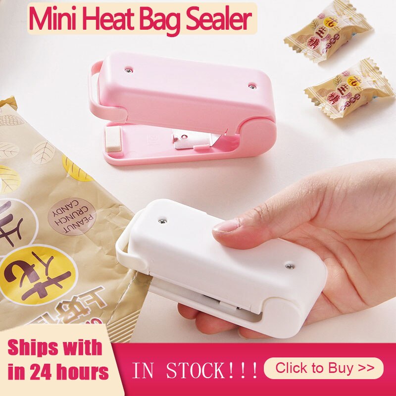 1Pc Draagbare Huishoudelijke Mini Warmte Sluitmachine Sealer Impulse Plastic Poly Bag Niet Batterij Thuis Pakket Resealer Sealmachine