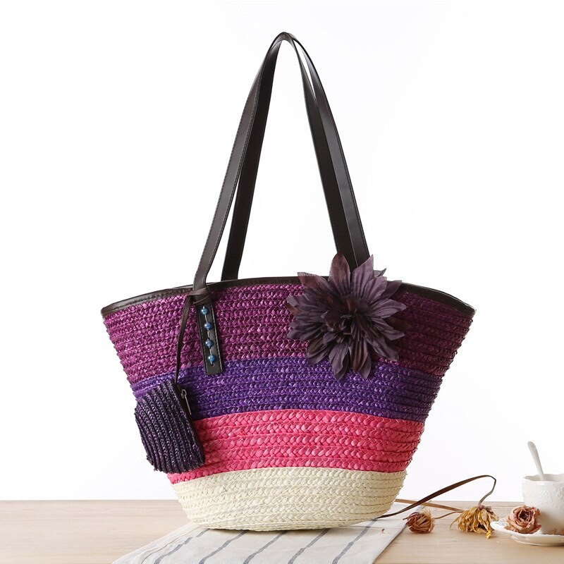 Youse tessuti delle Donne del sacchetto delle Donne della borsa singolo sacchetto di Spalla Alla Moda e Versatile piccola Borsa Messenger fresco borsa Da Spiaggia: VIOLA