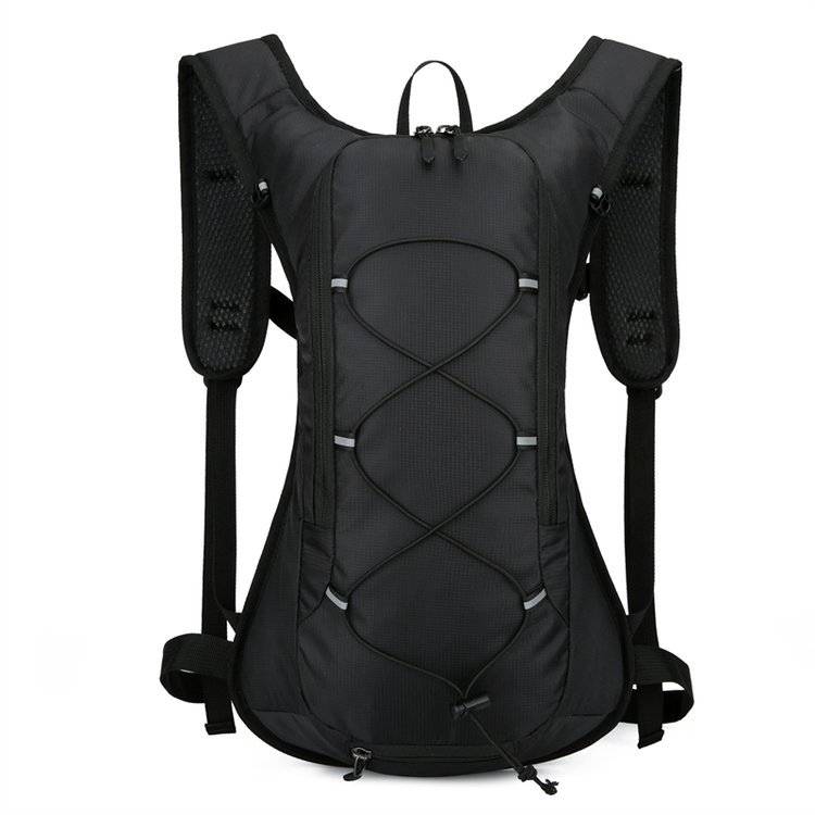 Neue 12L draussen Sport Fahrrad Radfahren Laufen Wandern Trinkbeutel Lagerung Helm Pack Wasserdicht UltraLight blasiert Rucksack: Schwarz