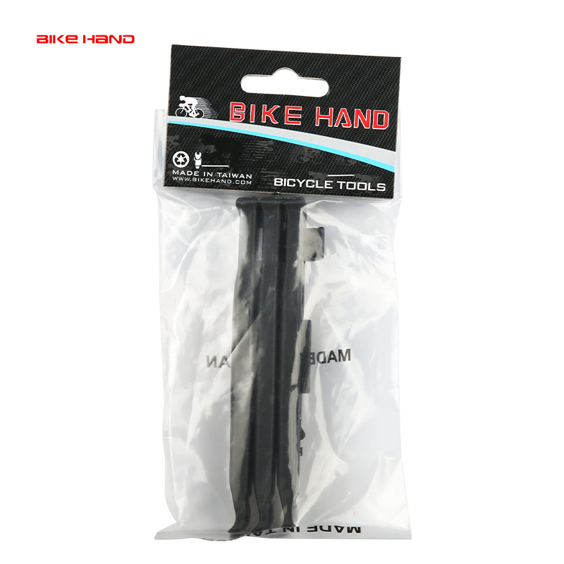 BIKE HAND 3 pièces levier de pneu noyau en acier outil de réparation de pneus de vélo résistant à l'usure barre de corbeau cuillère de pneu en métal pied de biche de pneu de vélo
