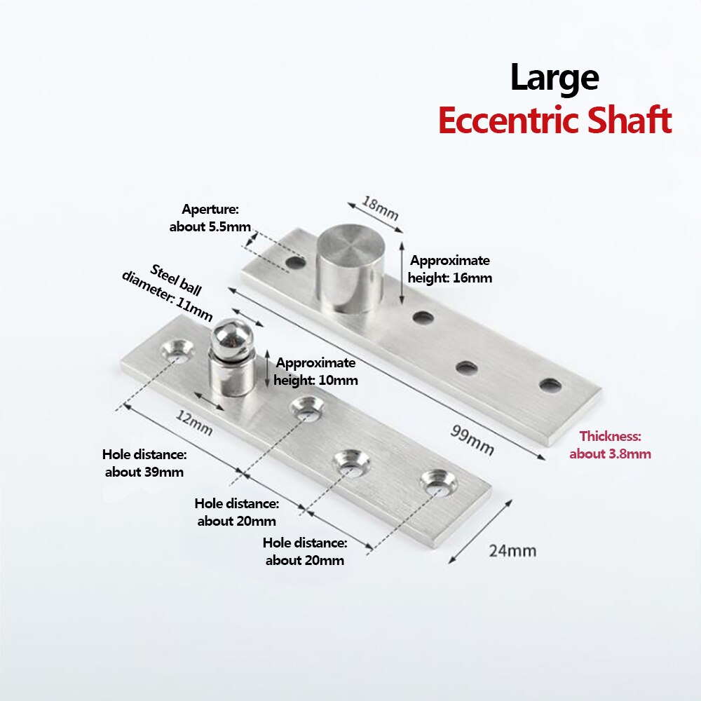 270 Degree Rotation Axis 75/100/150mm Stainless Steel Up and Down Doors Rotating Hinges Location Shaft Hidden Pivot Hinge: L