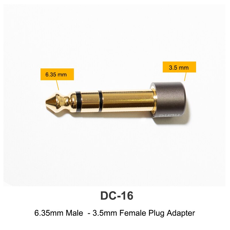 Dunu DC-12 DC-16 DC-11 4.4mm / 3.5mm / 6.35mm macho a 2.5mm / 3.5mm fêmea adaptador de áudio para leitor de música fone de ouvido amp dac: DC16 6.35mm to 3.5mm