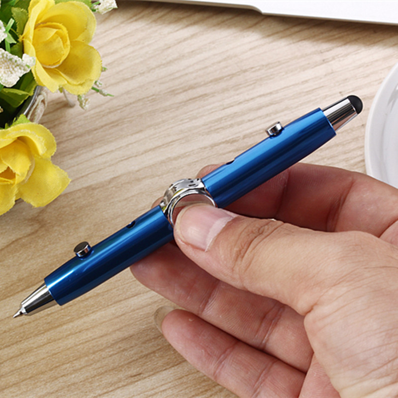 1Set Multi-functional 3 in 1 Fidget Spinning Pen Stress Reducer High Speed and touch screen Hand Spinning Pen for anxiety people