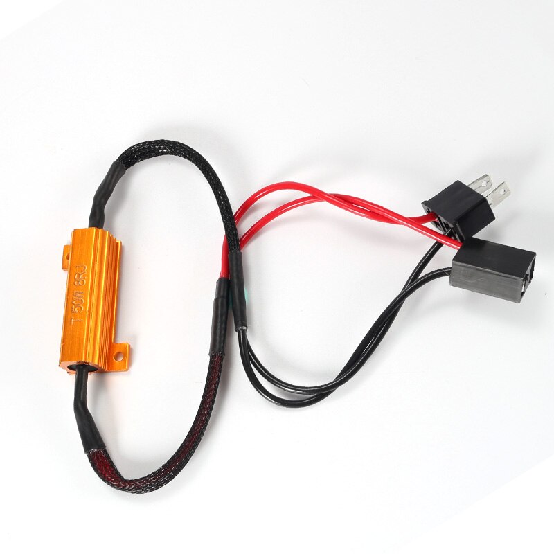 Résistance de charge de voiture 50W H1 H3 H7 H11 9006 hb3 hb4 h9 h8 H4, annuleur d&#39;erreur, décodeur Canbus LED, câblage gratuit, lumière