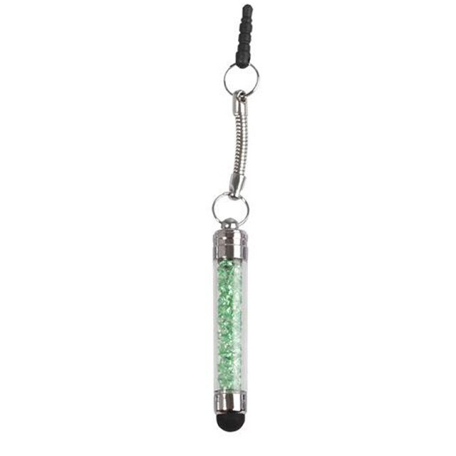 Crystal Capacitieve Mini Stylus Universele Touch Screen Pen Voor Iphone Samsung Huawei Android Smart Phones Ipad Ipod Htc Motorola: Green