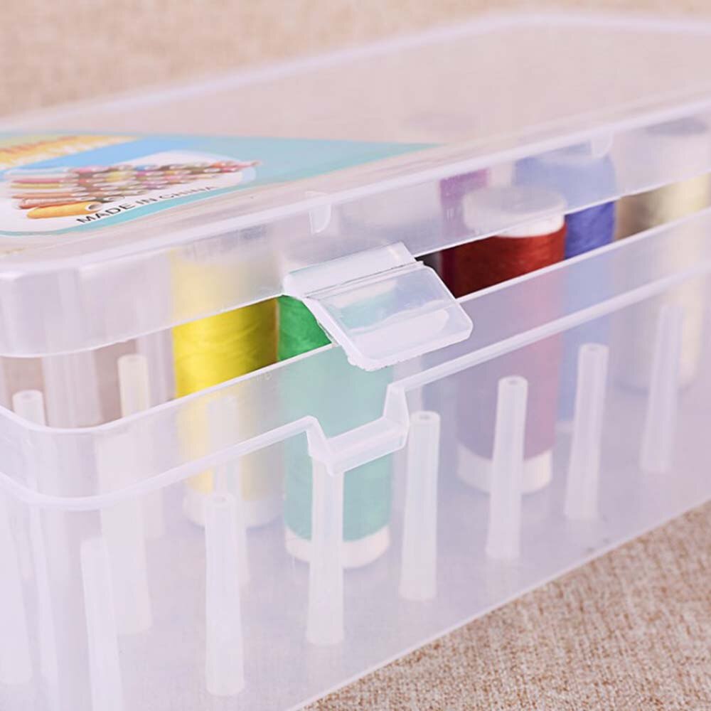 Sewing Thread Storage Box Can Hold 42 Pieces Spools Bobbin Carrying Case Container Holder Craft Spool Organizing Case