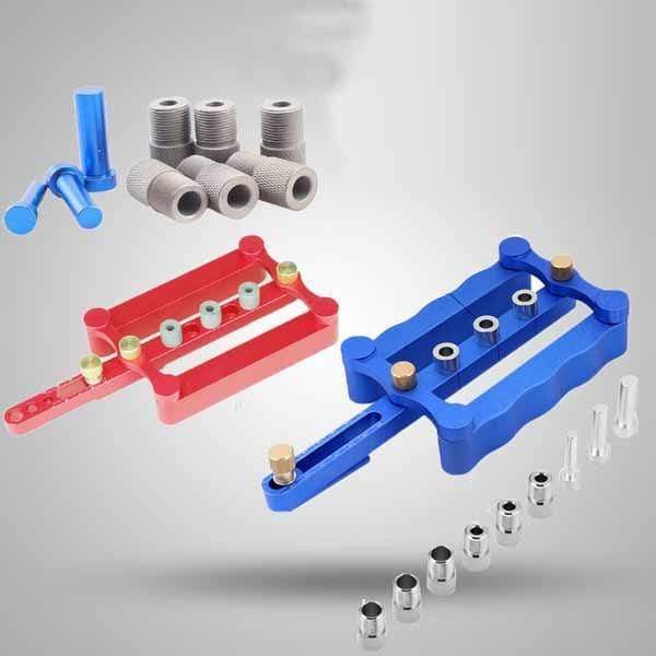 Positioning Fixture 6/8/10MM Drilling Tool Woodworking Hole Punch Locator Round Wood Dowel Hole Punch Locator Hole Opener DIY wo