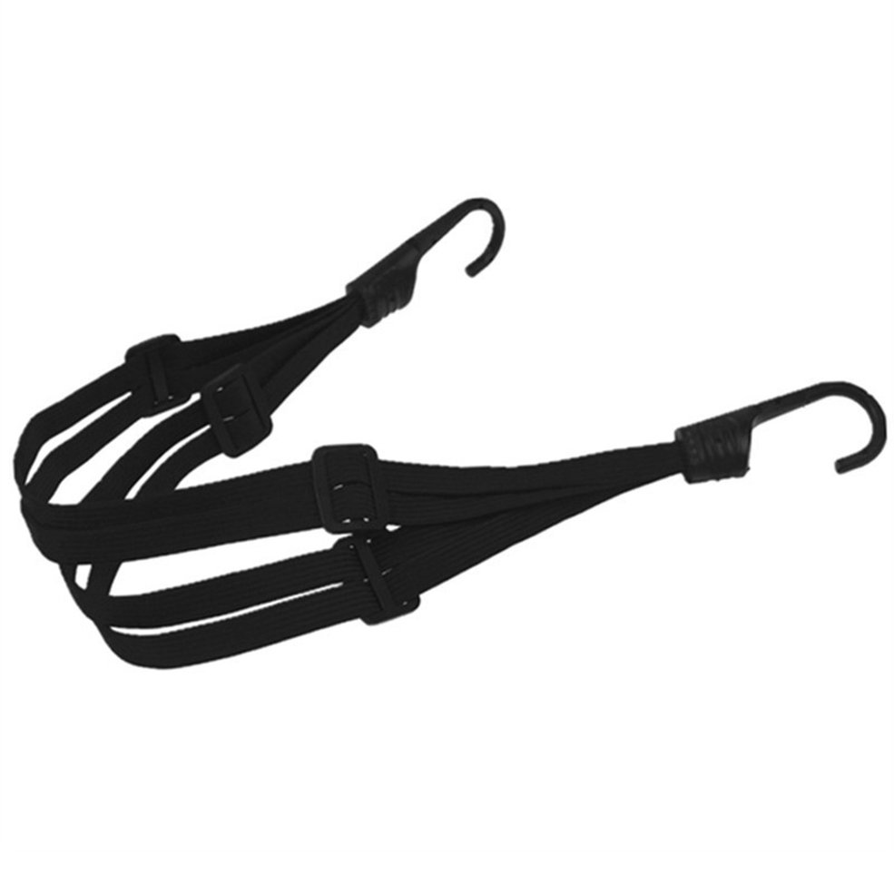 Corda elástica retrátil da força do capacete da motocicleta de 60-110 cm com dois ganchos bagagem universal cinta flexível laços belting