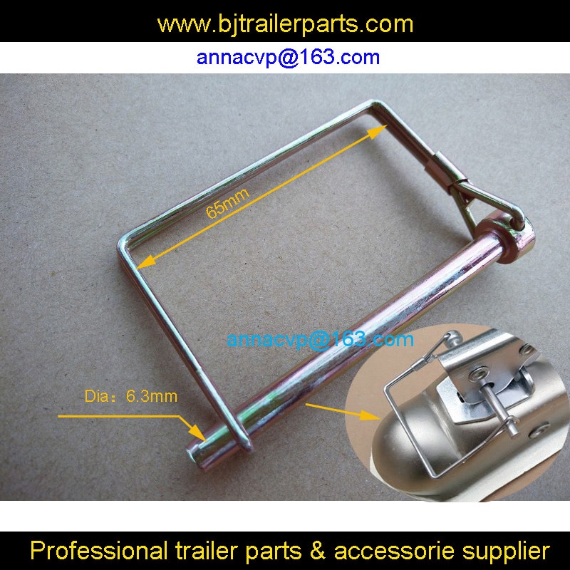 TRAILER COUPLER SAFETY SQUARE PIN 1/4"TRAILER PART-RV/Camper/Trailer TRAILER HITCH COUPLER SAFETY PIN CLIP