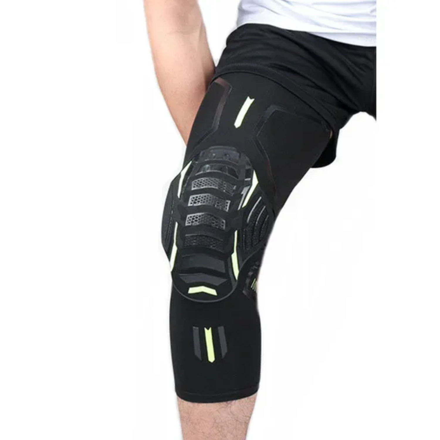 Rodilleras para bicicleta, protección para ciclismo, rodillera deportiva para baloncesto, cubiertas para piernas, Protector anticolisión, 1 ud.: XL / Negro