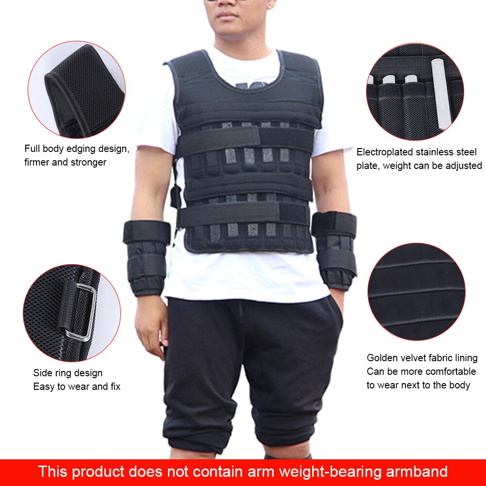 Chaleco deportivo con agujeros para entrenamiento de boxeo, chaleco transpirable y ajustable a prueba de golpes con carga de 15-35kg