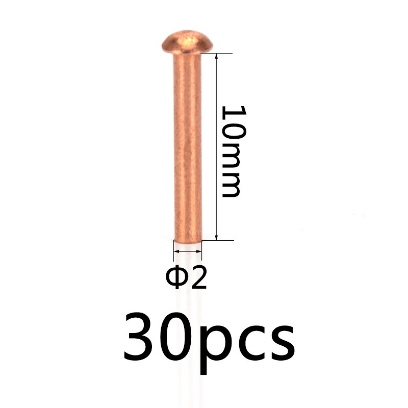 Durcheinander-tiefkopfniete,  m1.5 m2 kupfer-vollkopfnieten mit flachkopf, halbrundkopfniete, länge 3mm-12mm: Byt 2 x 10 x 30