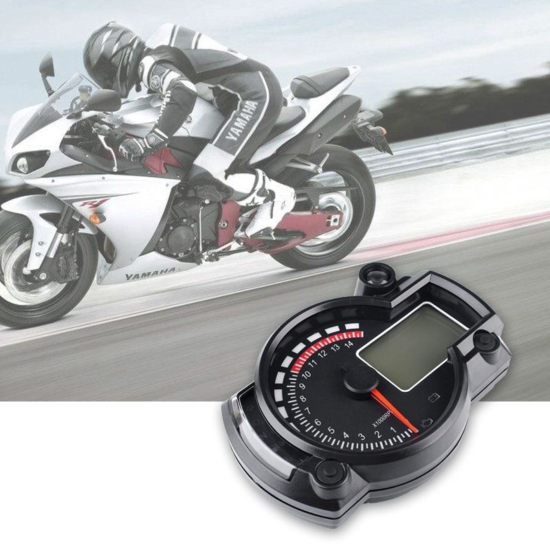 7-Color LED Motorcycle RX2N ATV LCD Digital Speedometer Tachometer Meter 15000rpm: Default Title