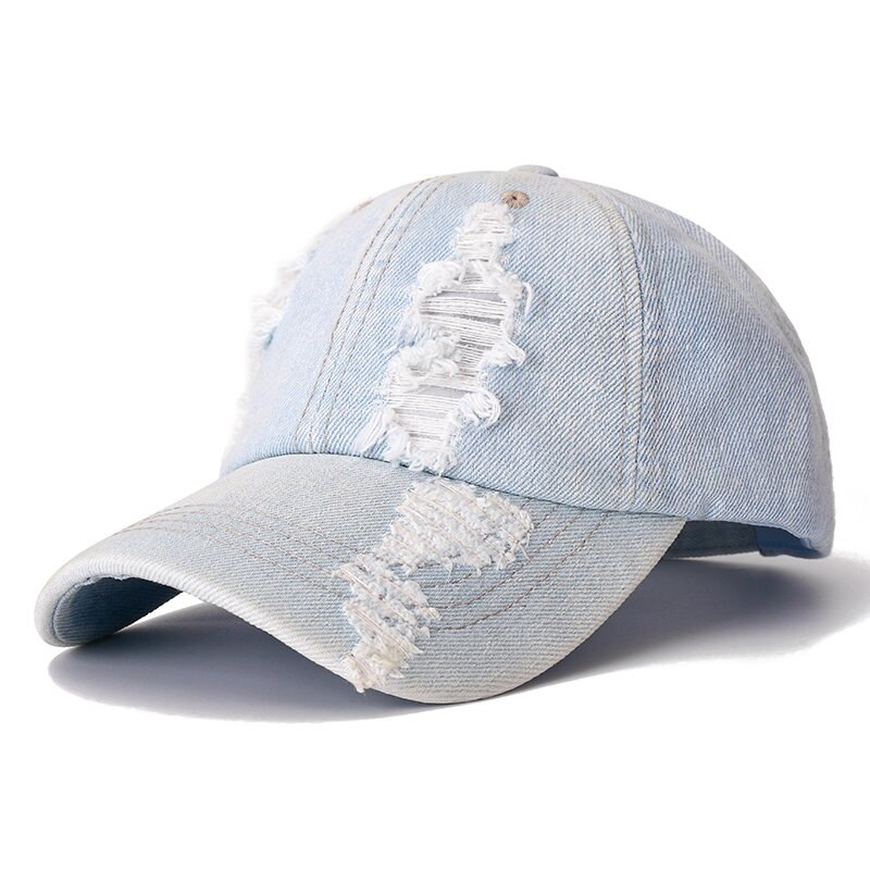 Denim Cap Gat Baseball Cap Leisure Katoenen Cap Voor Mannen En Vrouwen Outdoor Sport Streetwear Hoed Cap: Light Bllue