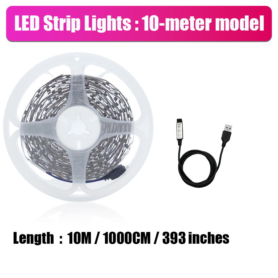 RGB Wireless LED Strip Lights | Intelligent Infrared Remote Control, Flexible Lighting Decoration for Living Room Atmosphere: Emitting Color7