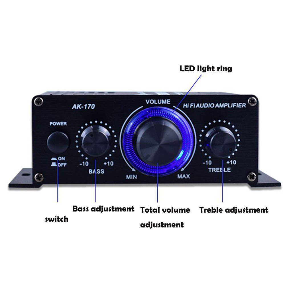 400W Home Amplifiers Audio No Bluetooth-compatible Amplifier Subwoofer Amplifier Home Theater Mini Amplifier
