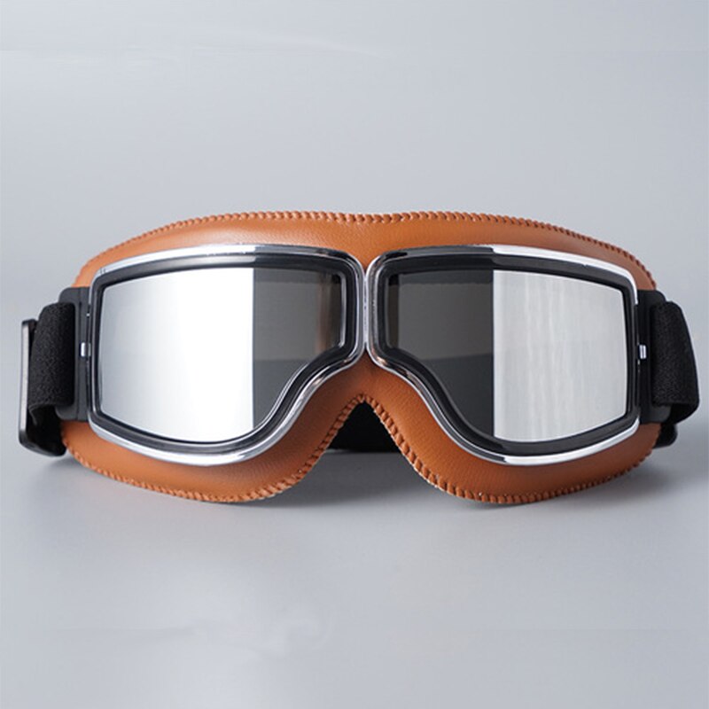 Vintage Motorcycle Goggles Retro Motorbike Scooter Biker ATV Glasses Universal Helmet Goggles Foldable Vintage Off-Road: style 12