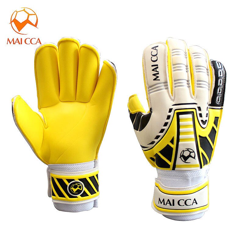 Maicca fodbold målmandshandsker træningshandsker fingerbeskyttelse fodbold fodbold handsker tykkere latex målmand: Størrelse 8