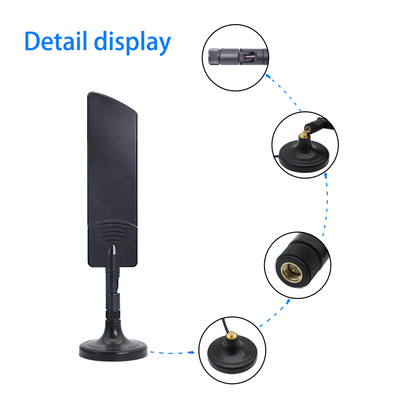 Antenă gsm 3g 4g 5g, amplificator 40 dbi, extender extern, bază magnetică,  ts9 sma mascul pentru router wifi cpe pro, amplificator de semnal 3 mcable