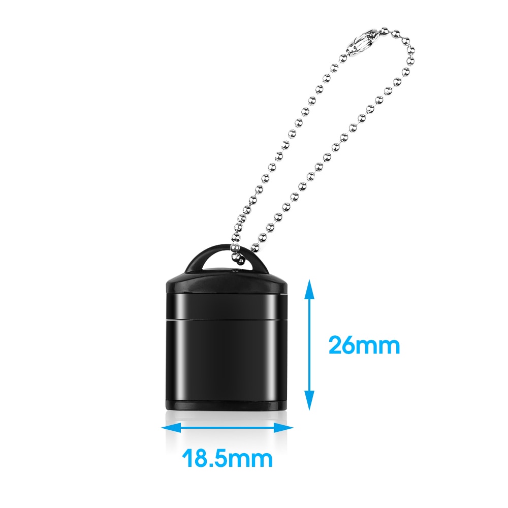 Mini lector de tarjetas USB 2,0 con tapa de plástico, llavero de alta velocidad, tarjeta de memoria Micro SD TF portátil para PC, portátil, cámara de teléfono