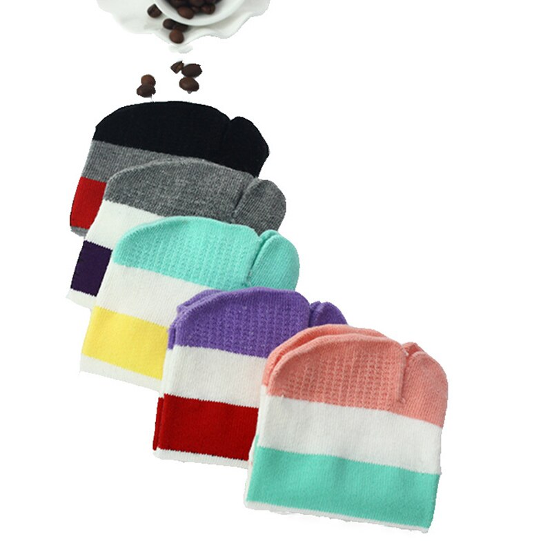 5 par kvinner med delt tå tabi sokker bomull pustende japansk gate tabi yoga sokker dame sommer fritidsklær komfortable korte sokker: Blandet farge