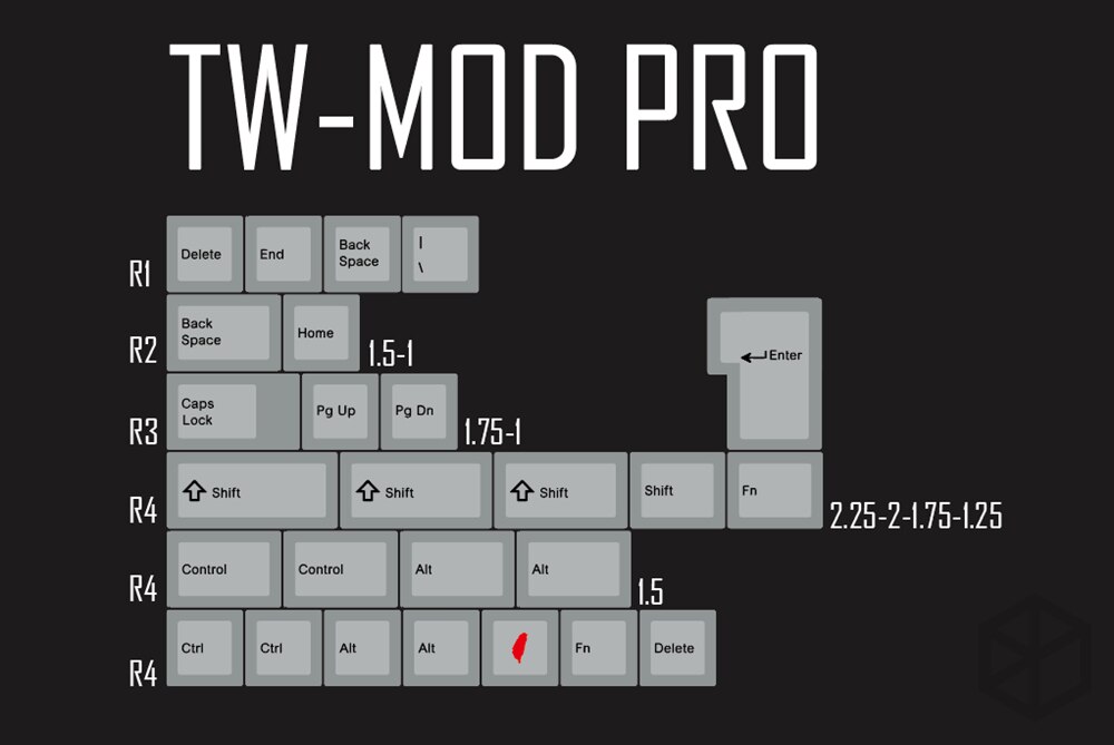 139 TaiWan pinyin Bopomofo font language black red Cherry profile Dye Sub Keycap PBT for gh60 xd60 xd84 tada68 87 104 108: TaiWan Mod Pro x1