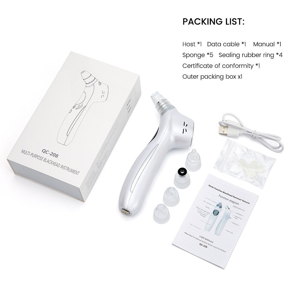 Electric Facial Blackhead Remover Acne Cleaner Black Spots Pore Cleaner Machine Blackhead Black Point Vacuum Cleaner Tool