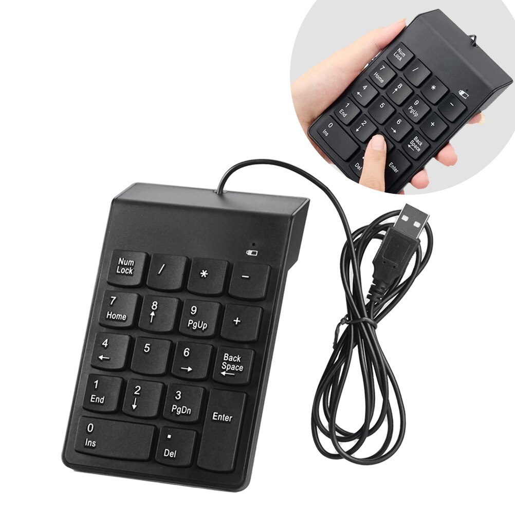 USB Number Pad Numpad Numeric Keypad 18 Keys Keyboard For Laptop Deskto PC