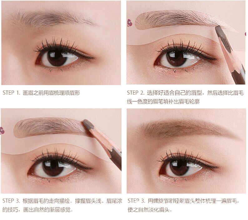 24 Pcs Herbruikbare Wenkbrauw Stencil Set Eye Brow Diy Tekening Gids Styling Vormgeven Grooming Template Card Make-Up Schoonheid