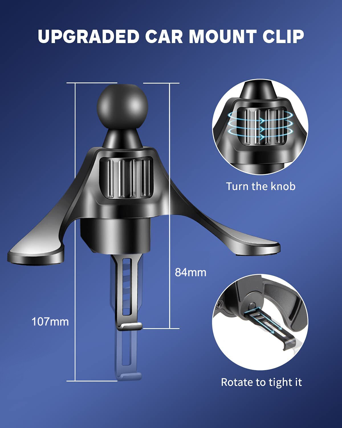 Untoom samochód telefon uchwyt baza uniwersalny 17mm piłka głowa dla okrągły kształt samochód powietrze kratka wentylacyjna spinacz magnetyczny powaga samochód uchwyt telefon podstawka