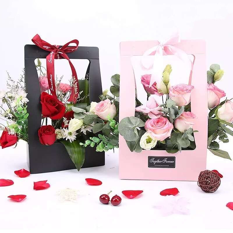 5 pièces présente boîte Bouquet papier pliable boîte à fleurs pour salon boîte de mariage emballage fête Festival boîte à fleurs