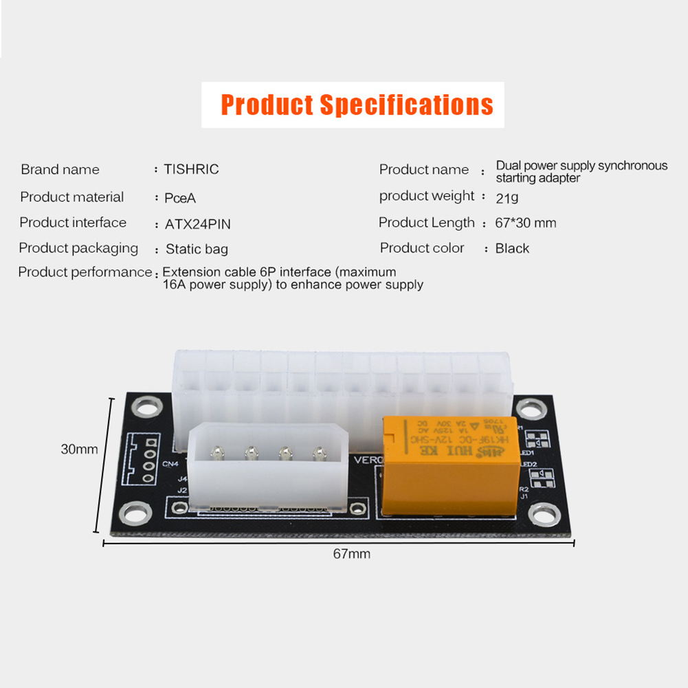 1/5/10pcs PC Block Synchronizer Add2psu ATX 24Pin to 4 Pin / SATA Dual PSU Power Supply Sync Adapter Connector Riser Cable