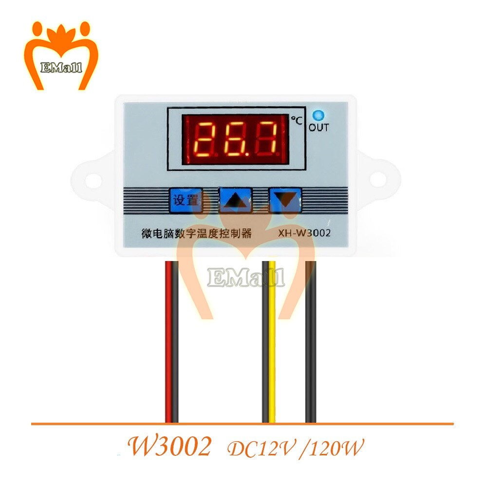 XH-W3002 W3002 Ac 110V-220V Dc 24V Dc 12V Led Digitale Thermoregulator Thermostaat Temperatuur Controller schakelaar Meter: W3002 12V