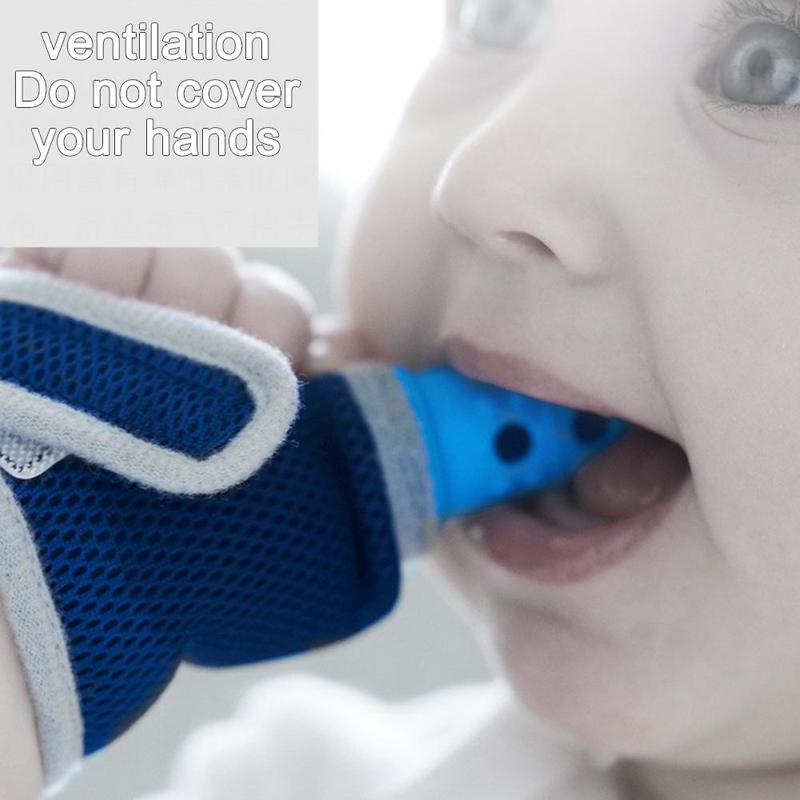 Bébé Silicone molaire doigt manchon bébé respirant pouce manchon maternité enfant main Anti-morsure dents colle K8E7