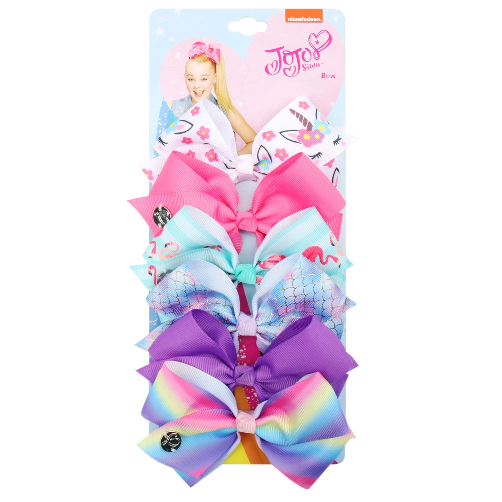 Ncmama-lazos de JOJO para niña, pinzas para el pelo, pasadores de agarre para el pelo, accesorios para el cabello de de , 5 ", 6 unids/set
