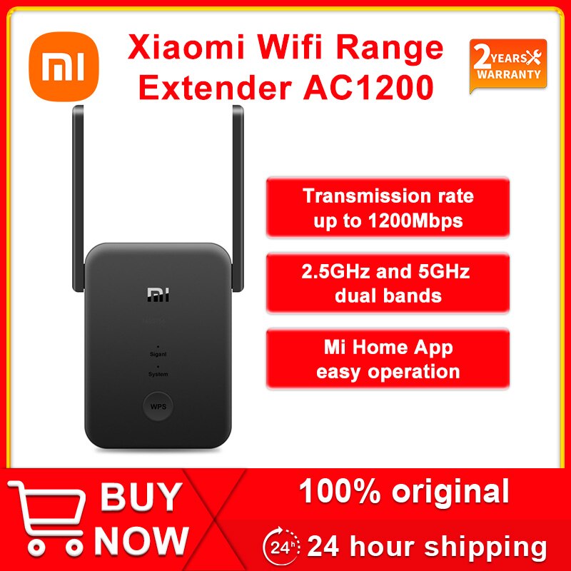 Xiaomi Mi AC1200 Wifi Range Extender Global Versie Versterker Wifi Signaal 2.4Ghz Adn 5Ghz Band 1200Mbps Hotspot repeater Router